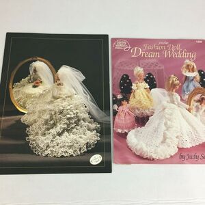 (J5) CROCHET FASHION DOLL DREAM WEDDING By Judy Schuler/ Annie's Bride Gown Book
